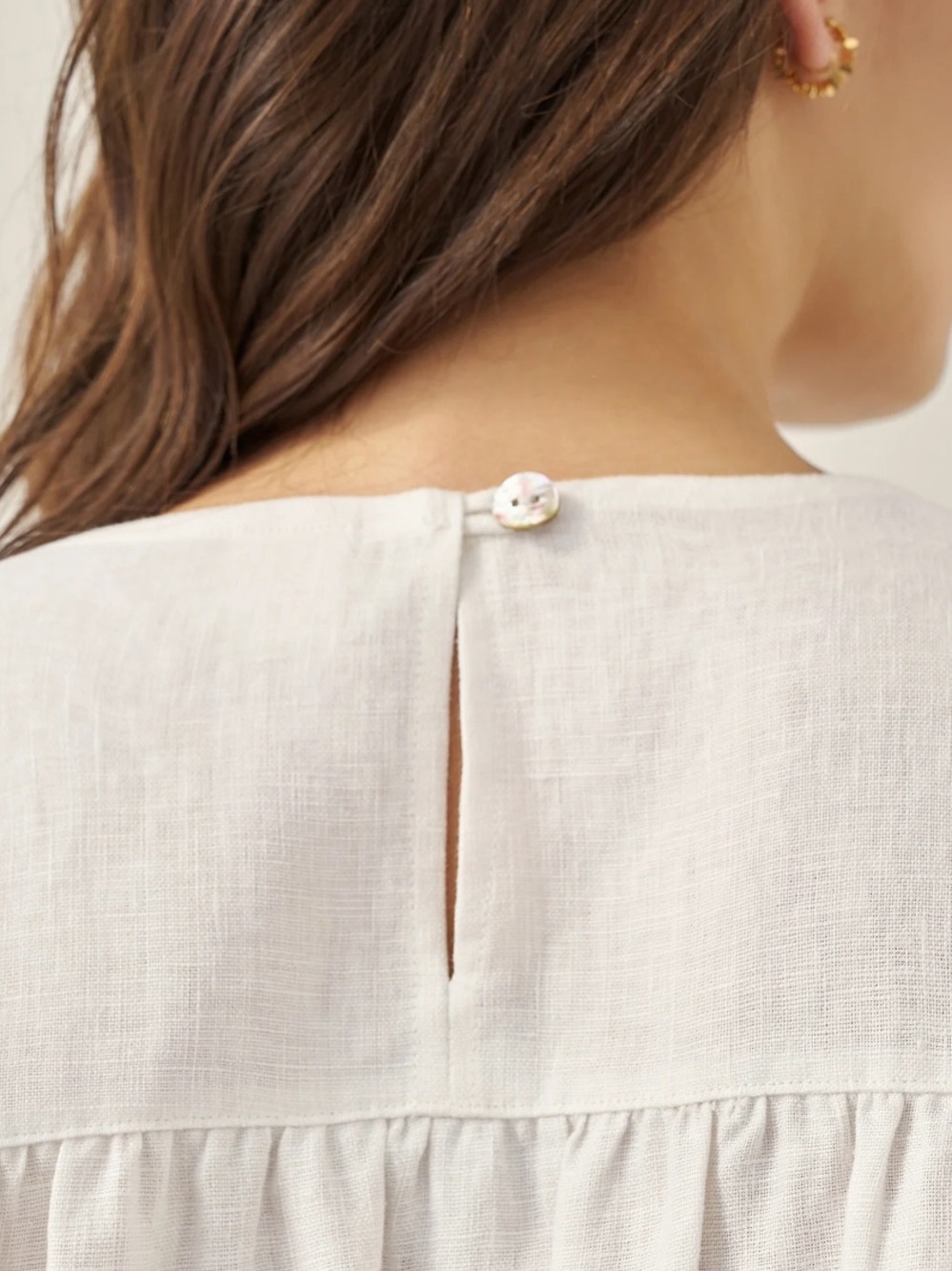 NWT Lintico 100% European Linen Pullover Quinlan Top in White size M - Picture 5 of 15
